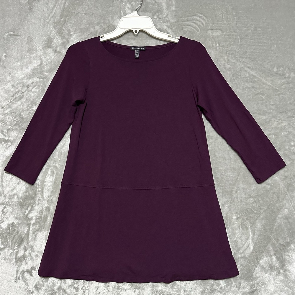 Eileen Fisher Jersey Tunic Lot of 3 Womens XS S Quiet Luxury Purple Black Gray